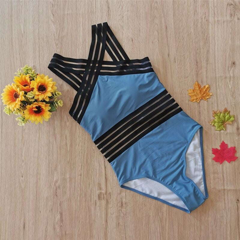 Sports One Piece Athletic Swimwear Suit