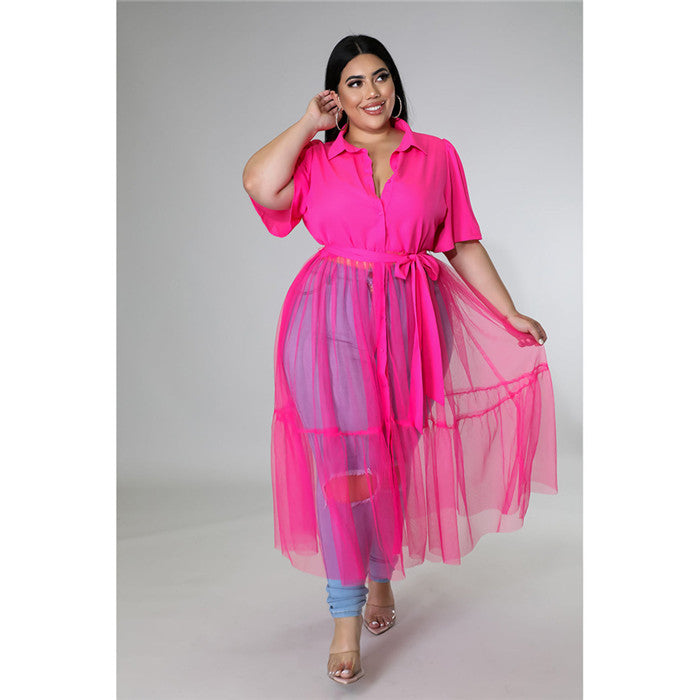 Women Plus Size Mesh Clothing