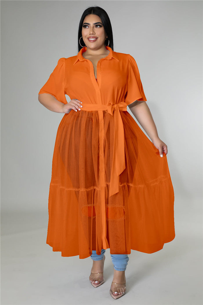 Women Plus Size Mesh Clothing