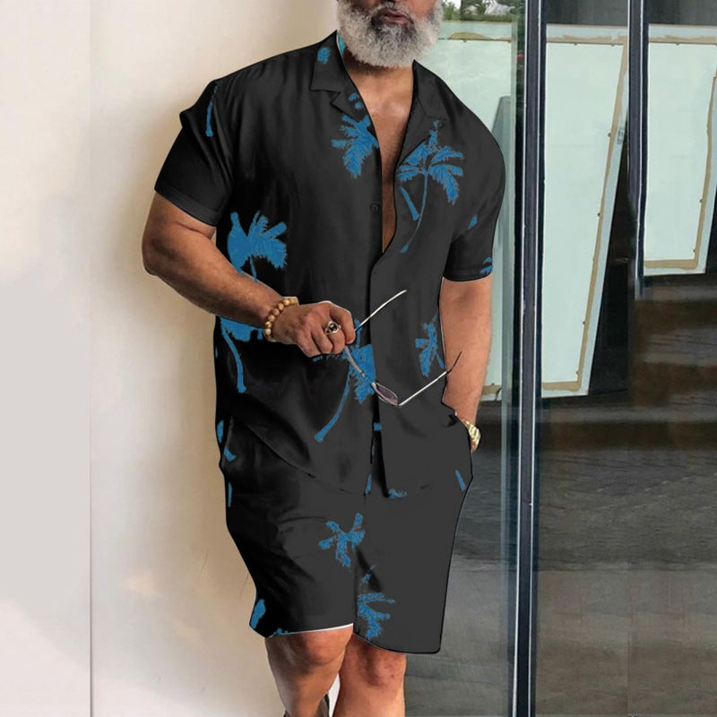 M-3xl Summer Fashion Print Shirt Set