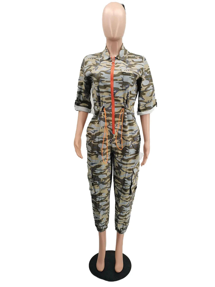 One Piece Outfit Camouflage Jumpsuits