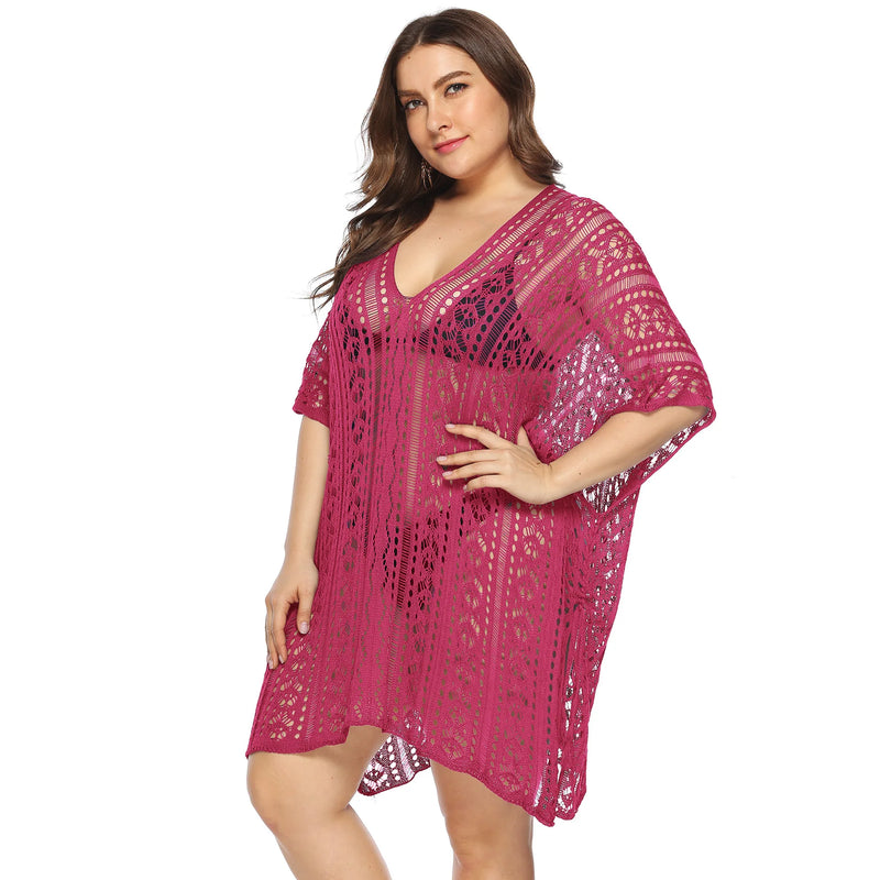 Large Size Knitted Women Beach Dress