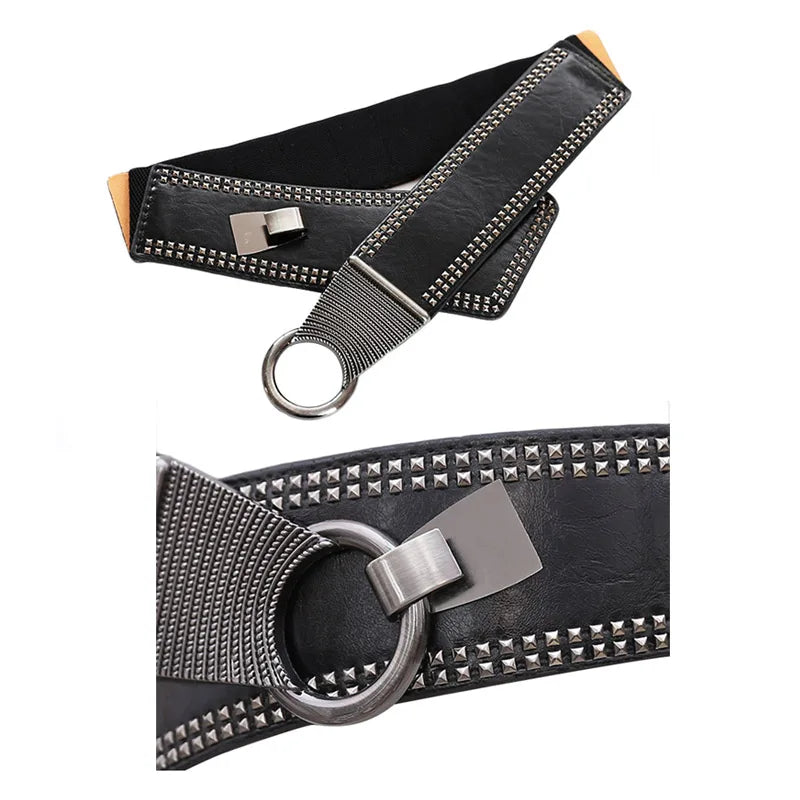 Fashion Punk Rocker Wide Belt