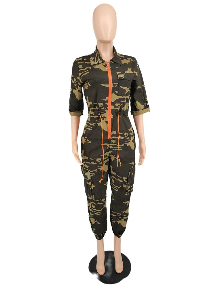 One Piece Outfit Camouflage Jumpsuits