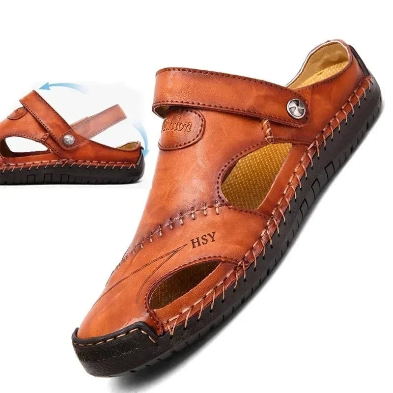 Summer Men Leather Sandals