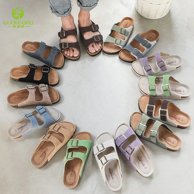 High Quality Classic Two Buckle Sandals