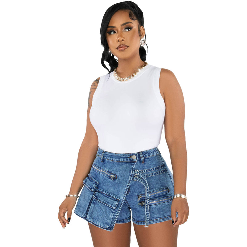 Mini Zipper Women Shorts Jean's