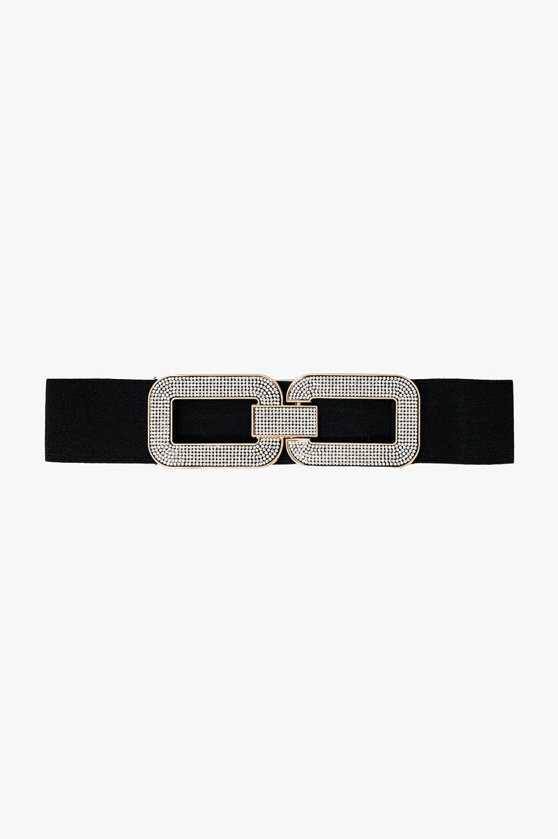 Black Elastic With Double Belt