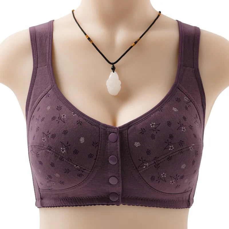 Charm Daisy Front Snaps Women Bra