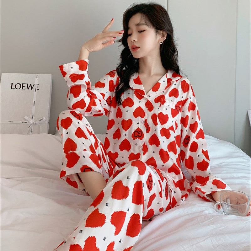 Two Piece Silk Sleepwear Pajama