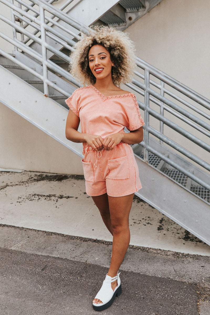 Mineral Wash Relaxed Romper