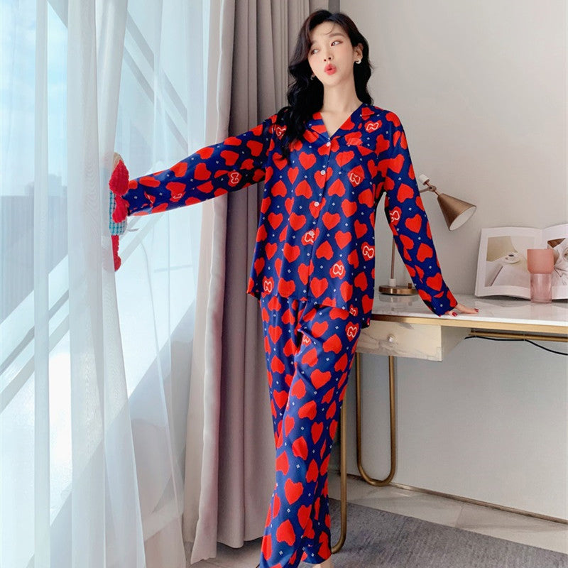 Two Piece Silk Sleepwear Pajama