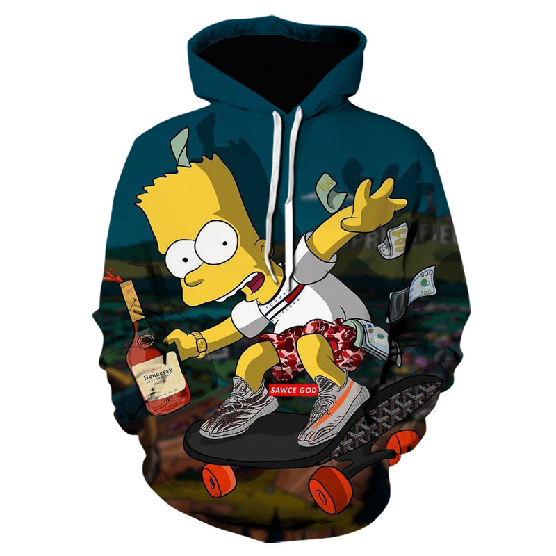 Men's Oversized Anime Hoodie