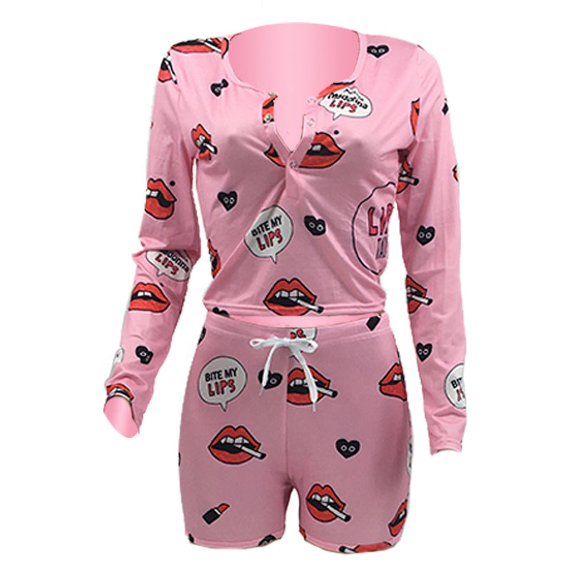 Sexy Lady Summer Sleepwear Pajamas