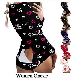 Women Sleepwear Onesie Flap Pajama