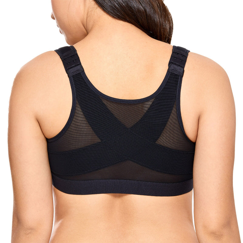 Front Closure Back Support Posture Bras