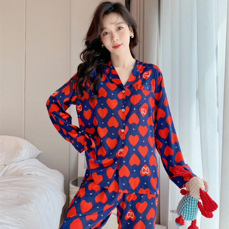 Two Piece Silk Sleepwear Pajama