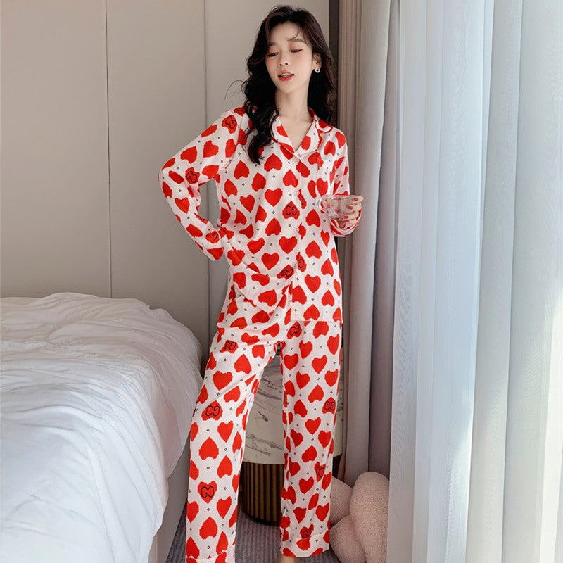 Two Piece Silk Sleepwear Pajama