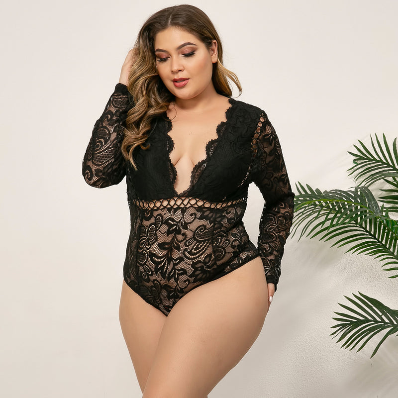 Lace Deep V Bodysuit