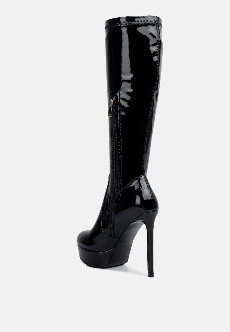 High Heel Stretch Calf Boots