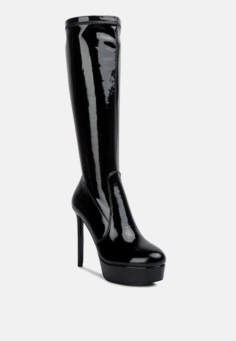 High Heel Stretch Calf Boots