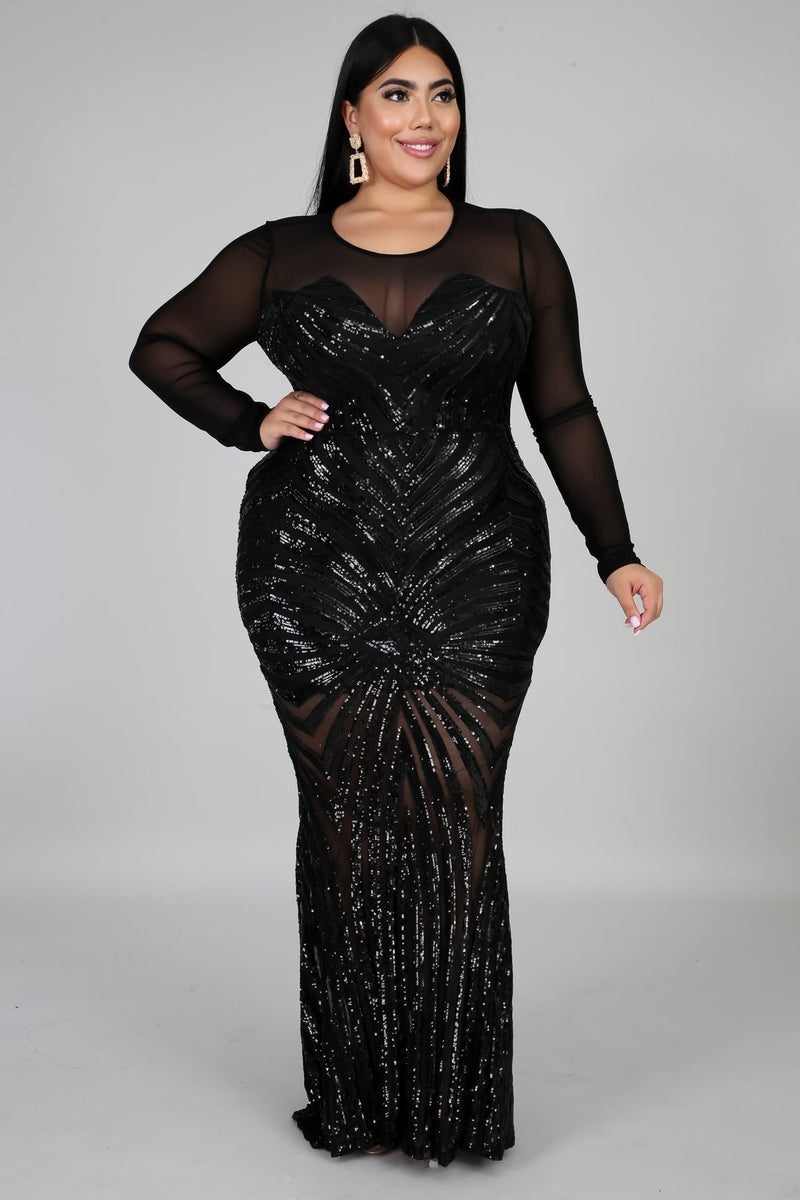 Plus Size Elegant Evening Dress