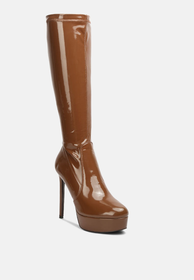 High Heel Stretch Calf Boots