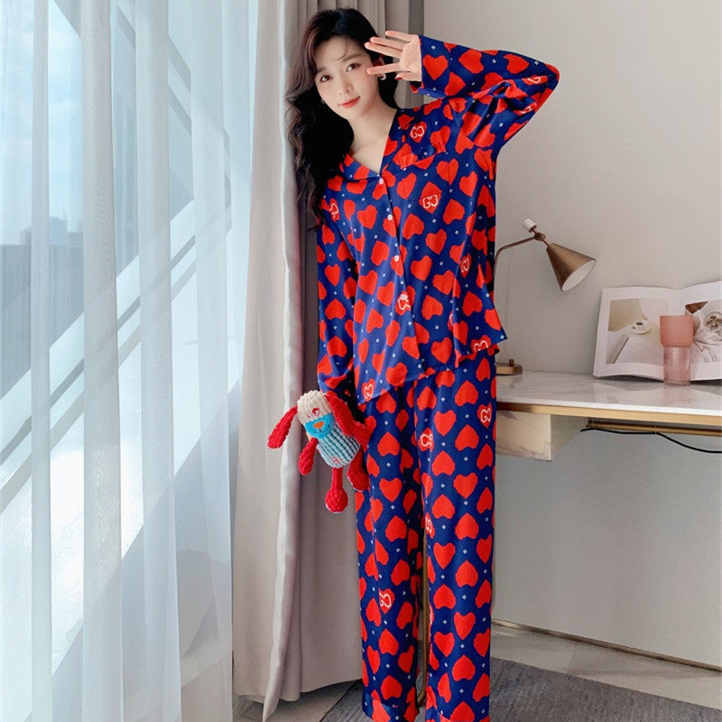 Two Piece Silk Sleepwear Pajama